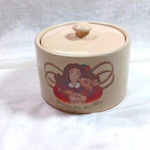 Home & Garden Peace On Earth  Party Light Crock /W Lid  Stoneware 2004